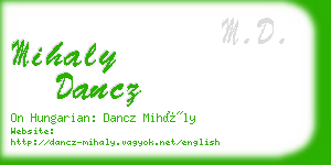 mihaly dancz business card